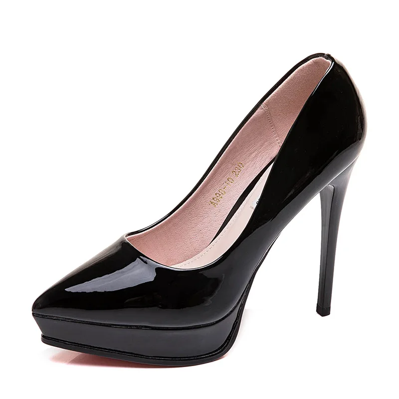 

2019 new high heel shoes autumn super high heel waterproof platform single shoes