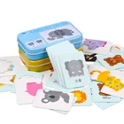 График матч игра для детей раннего образования Монтессори игрушки головоломки с героями мультфильмов транспортное средство обучения эксклюзивная карманная вспышка