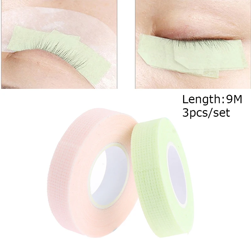 

1/3Roll Medical Non-woven Fabric Japanese grafted eyelash isolation tape with holes breathable sensitive resistant green eye pad