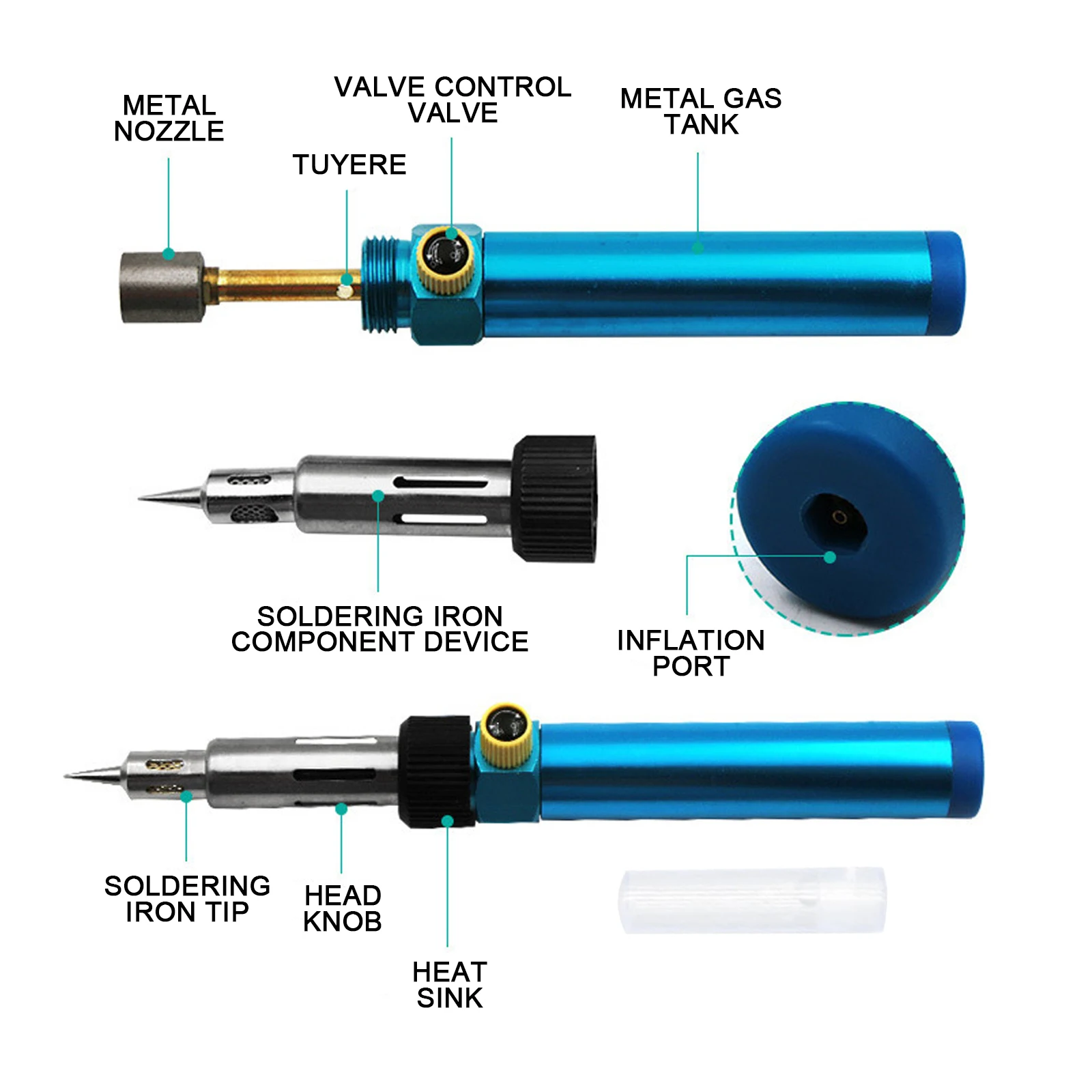 

Mini Cordless Torch Soldering Iron Blow Torch Cordless Solder Iron Pen Shaped Gas Soldering Iron Gun Welding Tool 1300