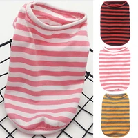 summer sleeveless two legs dog clothes striped fashion dog vest pet vest shirt for small medium dogs cute pet clothing supplies
