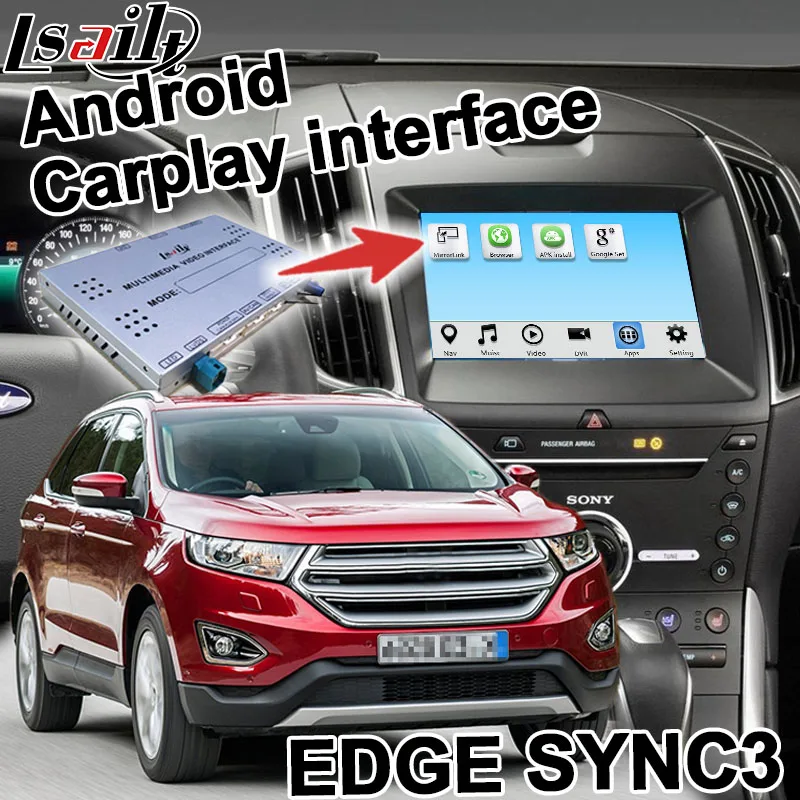 Интерфейсная приставка для Android / carplay Ford Edge Explorer SYNC 3 беспроводная видео mirror link