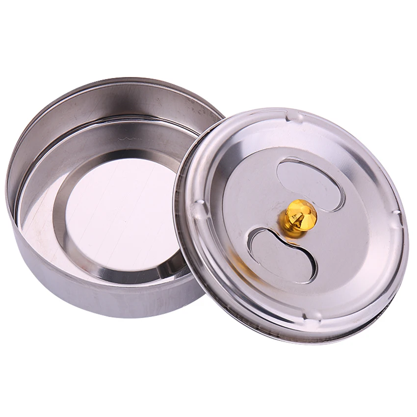 1pc Creative Outdoors Round Practical Smoking Accessories Ashtray Lid Rotation Fully Enclosed Home Gadgets Stainless Steel | Дом и сад