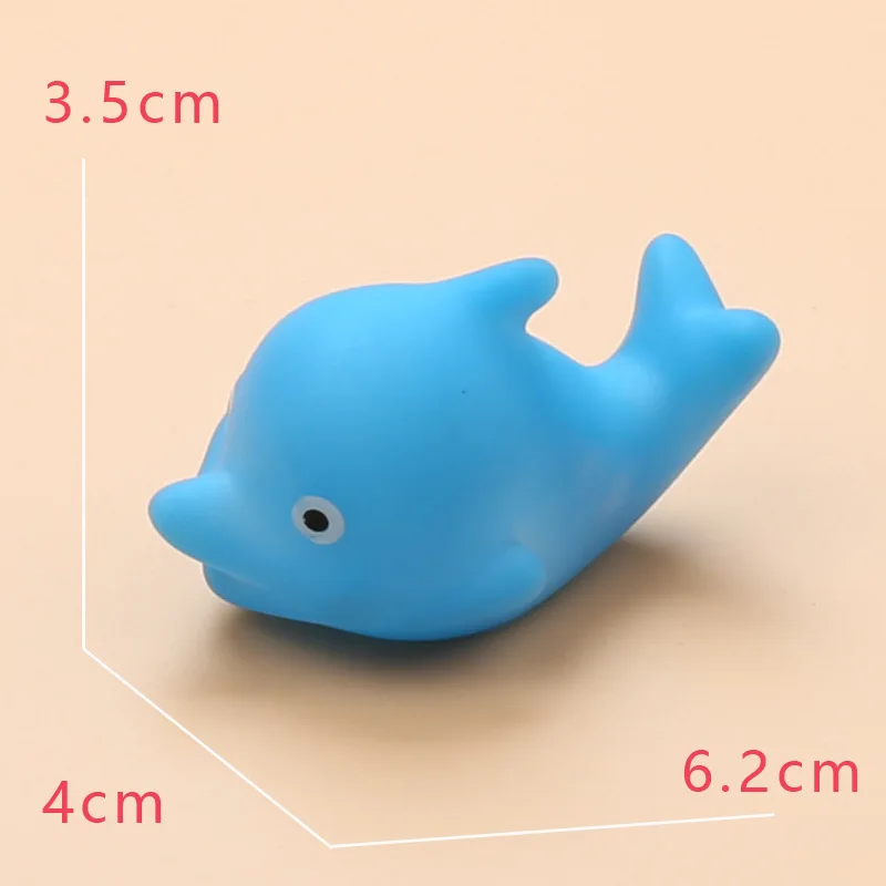 

20pcs Rubber Animals Baby Girl Boy Swimming Bath Toys Soft Float Squeeze Squeaky Sound Wash Water Beach Play Fun Gift Toddler