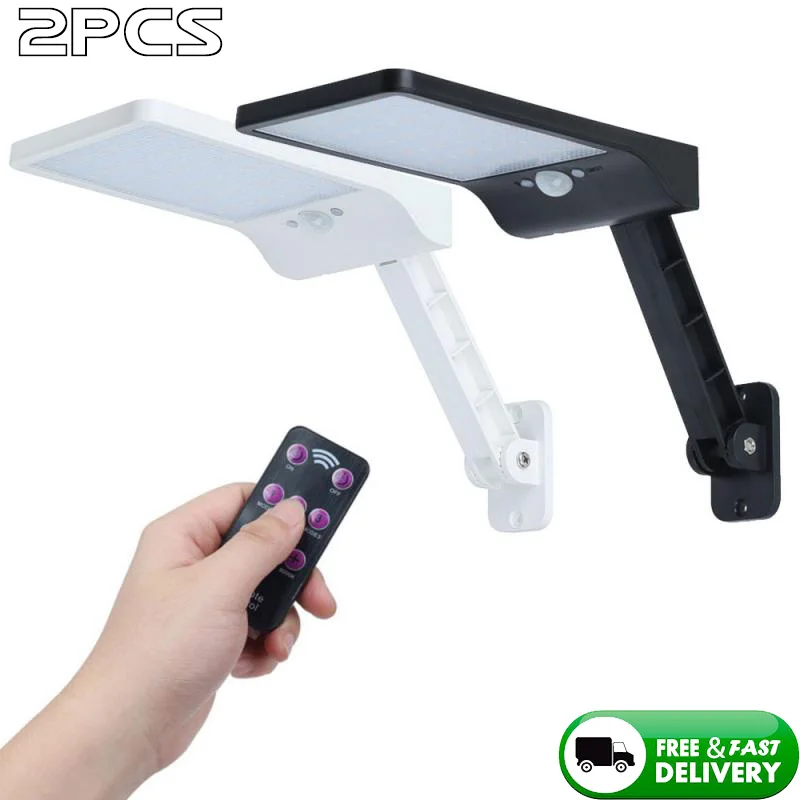 48LED дистанционное управление Водонепроницаемая садовая уличная лампа Солнечный