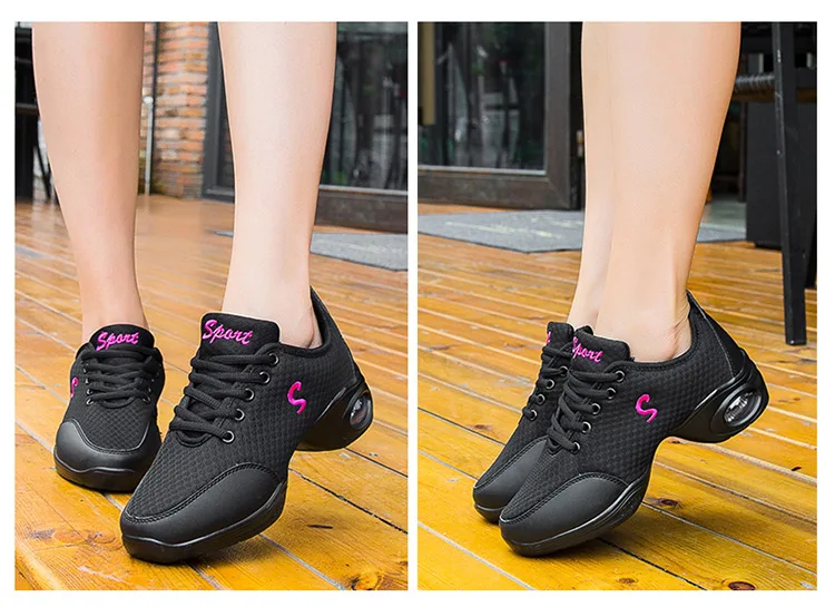 Zapatos De Baile латино Mujer Сальса Танцевальная обувь Лидер продаж новейшая современная женская танцевальная обувь джаз дышащие спортивные сетчатые кроссовки