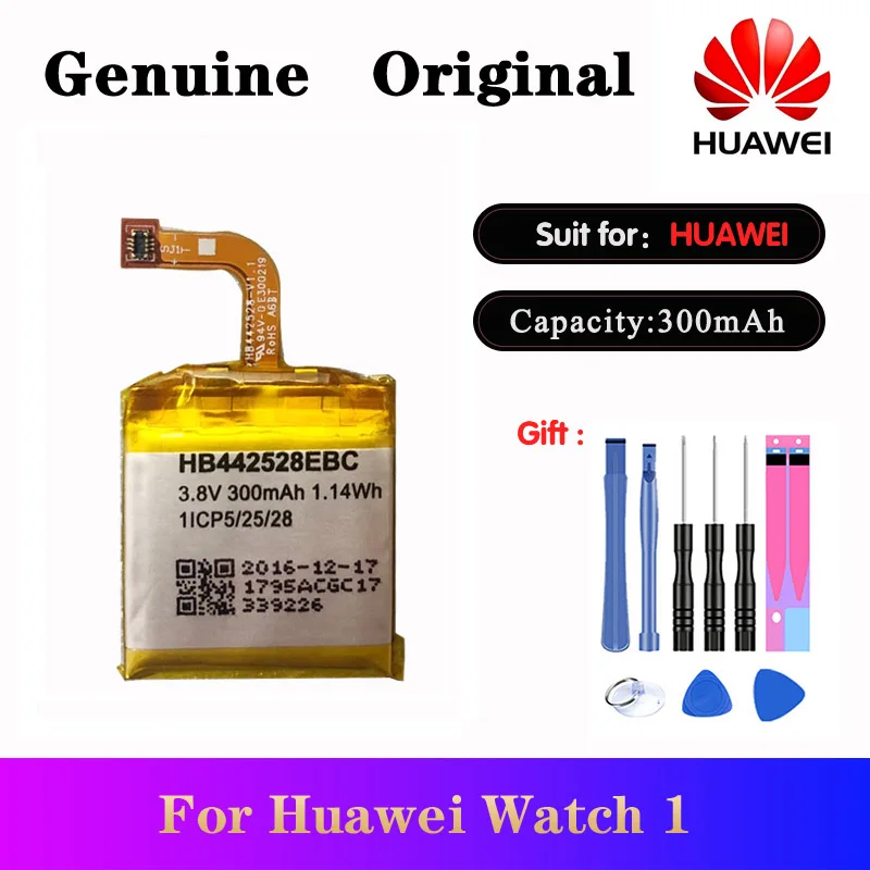 

Battery HB442528EBC For Huawei Watch 1 Watch1 Original Smart Watch Batteries 300mAh With Free Tools
