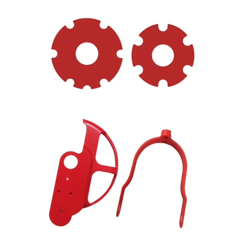 

1 Set Protective Brake Disc Guard Fenders Mudguard Bracket & 1 Set Electric Scooter Front Wheel Motor Protection Sticker