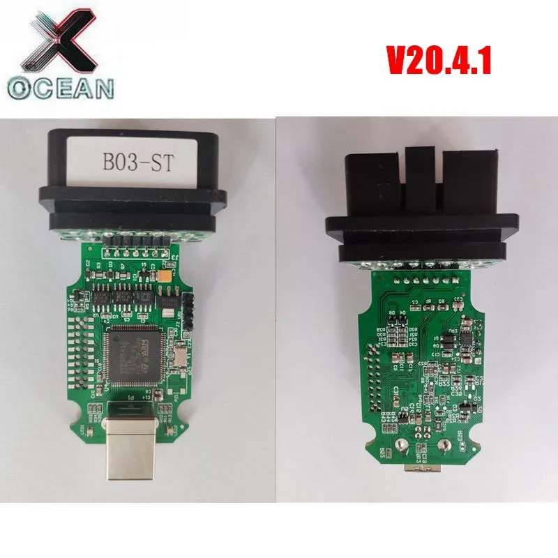 

Newest V20.41 car Diagnostic Interface Cable STM32F415VGT6+9241A+TJA10S7+STM 415 1:1 SMT chip support K line Without Loader
