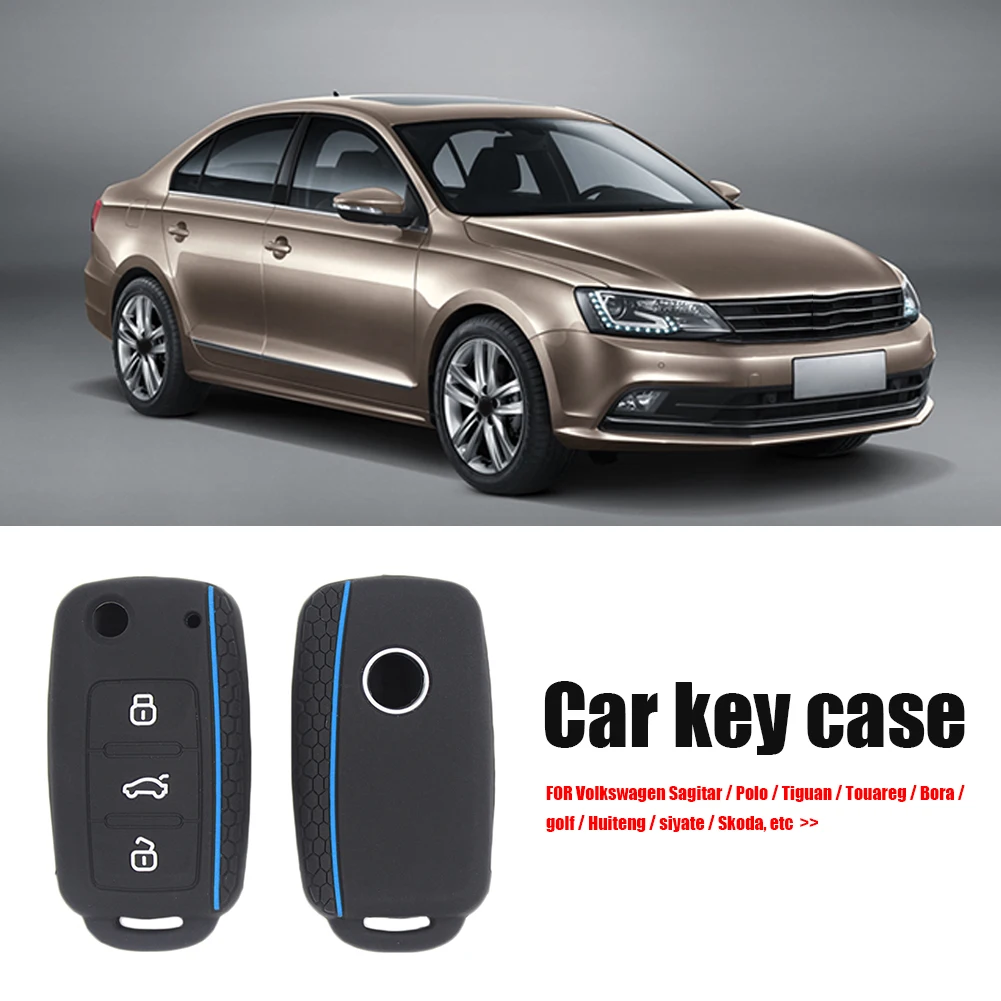 

Силиконовый чехол для Volkswagen Sagitar POLO Tiguan Touareg Bora Golf Phaeton SEAT Skoda, автомобильный Стайлинг