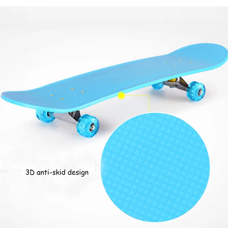 

Luminous Skate Board 4 Flashing Wheels Double Rocker Skateboard 72CM Deck Children Adult Brushimg Street Professional Longboard