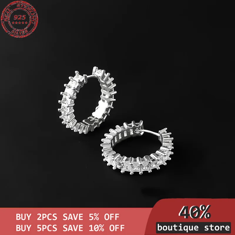 

earrings 2021 trend October new S925 Sterling Silver personality light luxury new Monaco jewelry