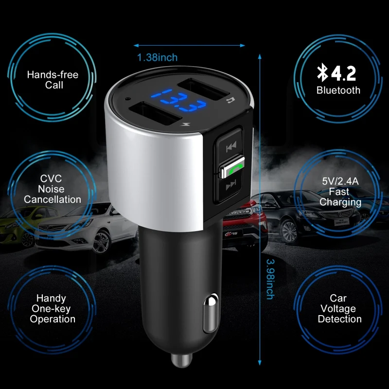 Новинка fm-передатчик Bluetooth беспроводная гарнитура автомобильный аудио приемник
