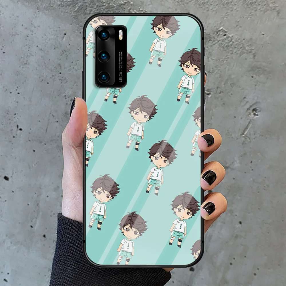 

Haikyuu Oikawa Phone Tempered Glass Case Cover For Huawei P Nova Mate 5T 20 30 40 E Pro Lite Smart 2019 2021 Painting 3D Trend