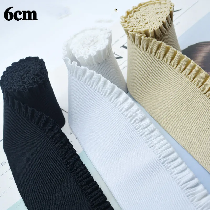 

6cm wrinkled elastic band diy accessories trim high waist skirt pants waist wide pants elastic rubber band thick