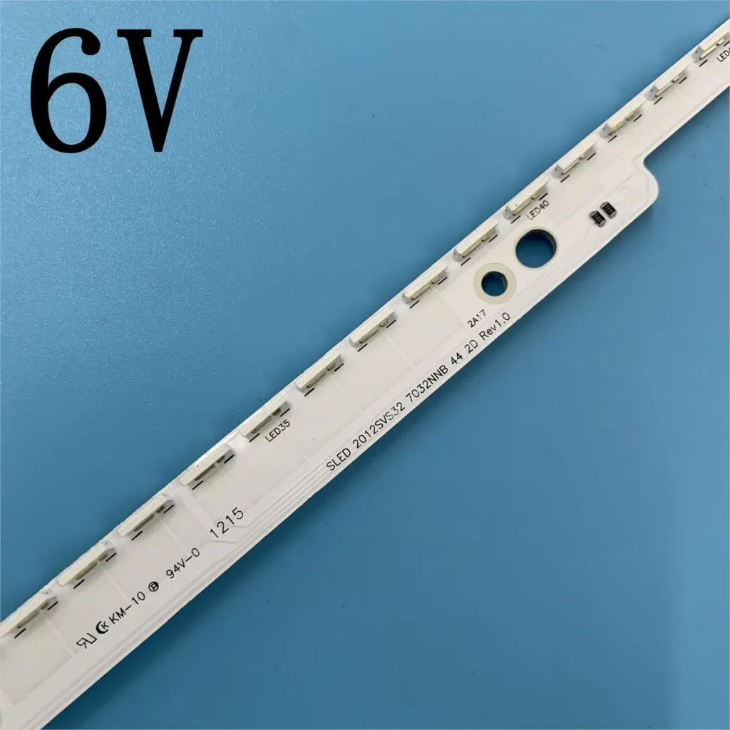 406mm 6V*44LEDs New LED Strip 2012SVS32 7032NNB 44 2D REV1.0 32&quot TV V1GE-320SM0-R1 UE32ES6307 UA32ES5500 UE32ES5530W UE32ES5557K | Лампы и
