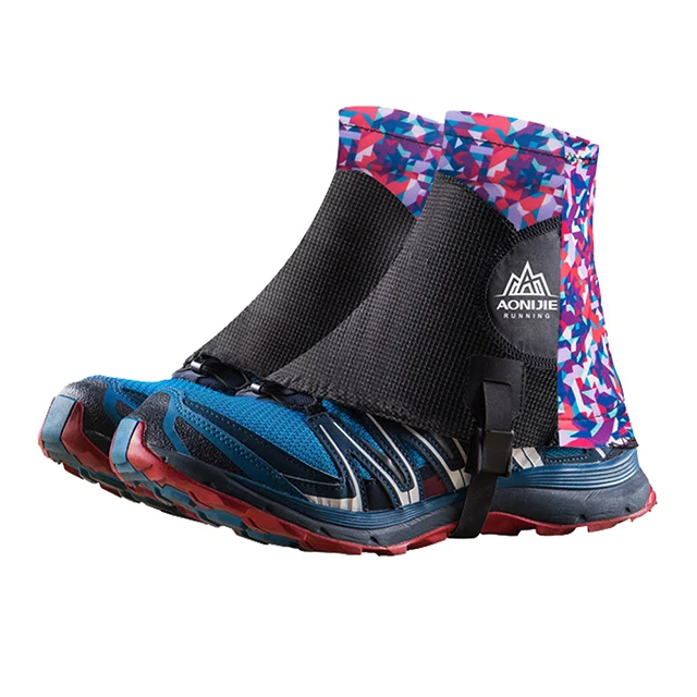 Black Rose AONIJIE Открытый Унисекс высокие беговые тропы гетры защитные Sandproof Светоотражающие Бахилы для триатлона марафона Пешие прогулки - Цвет: Black Rose