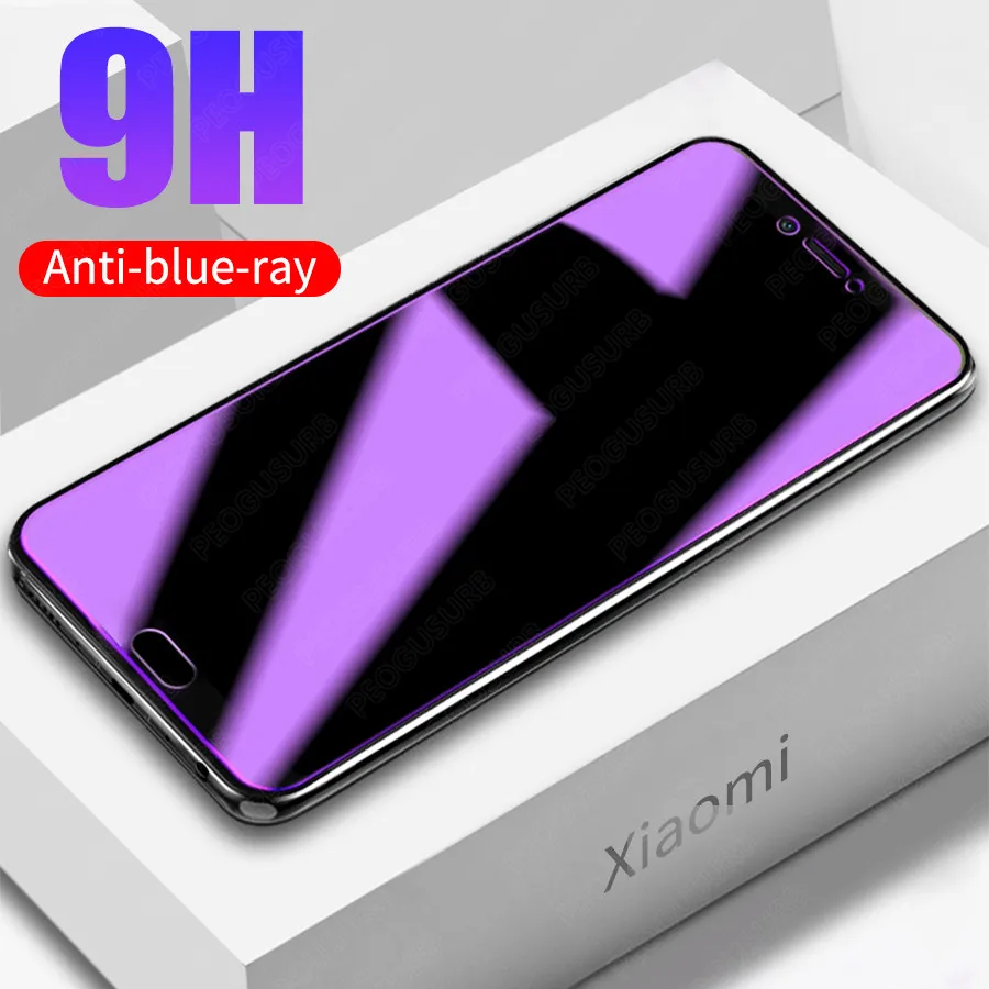 Закаленное стекло с защитой от синего света для Xiaomi 10T Lite Poco X3 F2 Pro Redmi Note 9 Max 9S 8 7 6 5
