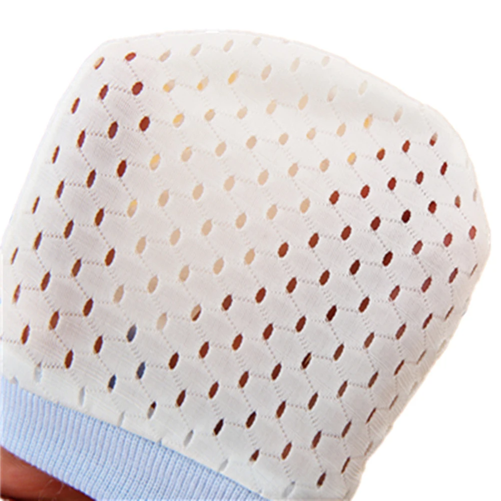 Guantes de algod&oacute;n suave para beb&eacute; reci&eacute;n nacido, manoplas con cord&oacute;n ajustable transpirable, protecci&oacute;n antiara&ntilde;azos, 1 par-5
