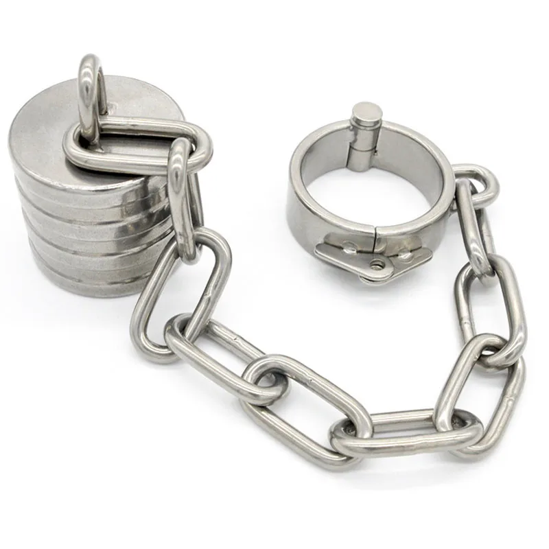 Кольцо на пенис из нержавеющей стали длинная цепочка тяжелая подвеска