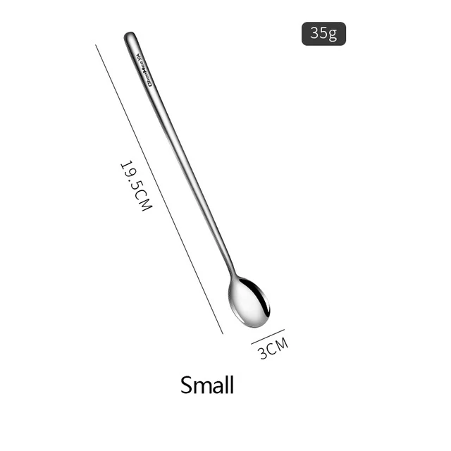 

1/2Pcs Stainless Steel Dinnerware Set Spoon Tea Spoon Dessert Coffee Ice Cream Spoons Kitchen Accessories Bar Tools Long Handle
