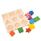 Детские деревянные геометрические блоки, пазлы, Детская Когнитивная игрушка для раннего обучения, обучающая игрушка, детский подарок
