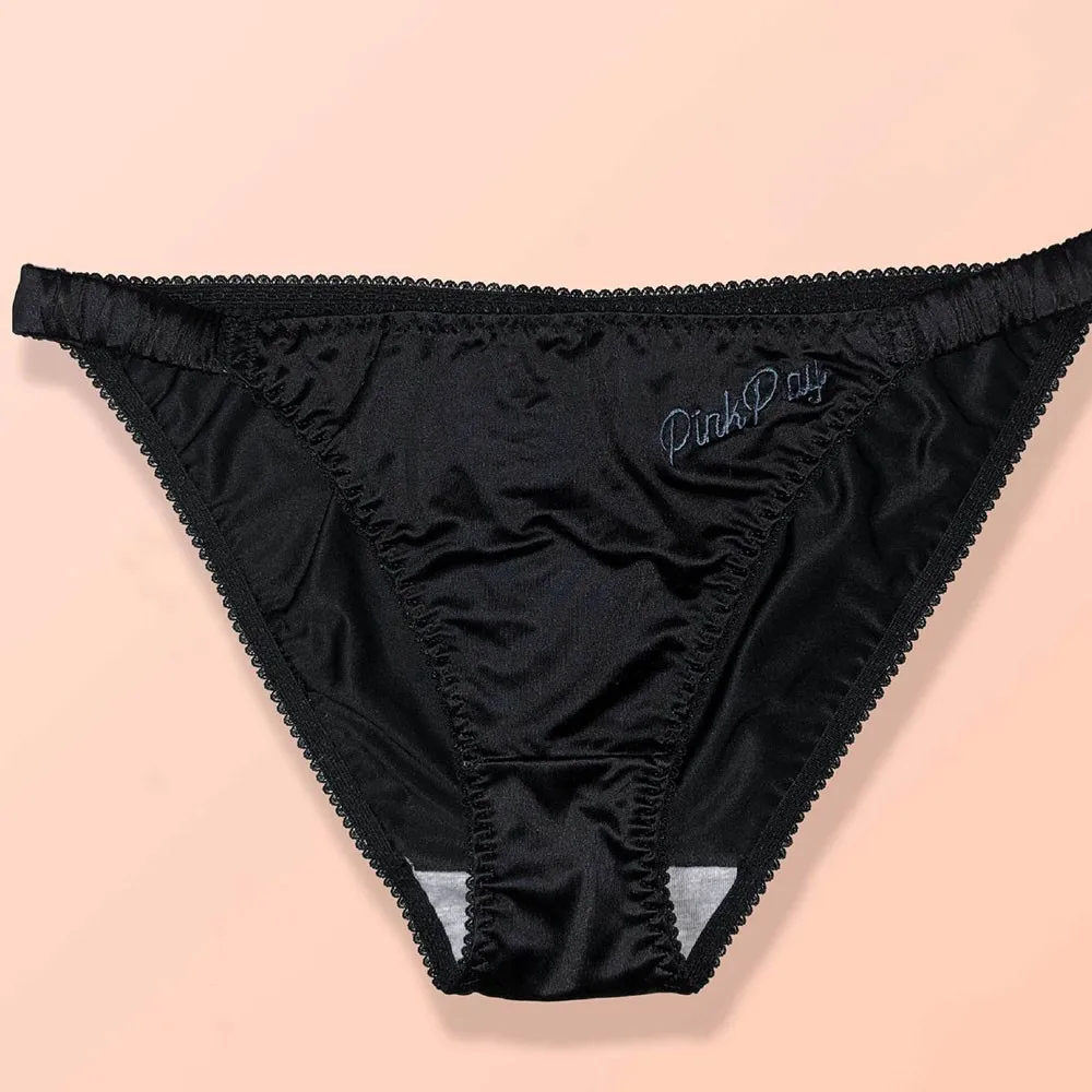 100% Milk Silk Smooth Soft Lingerie Panties Ladies Plus Briefs Panties Satin Sexy S-XXL Breathable Underwear Size Seamless