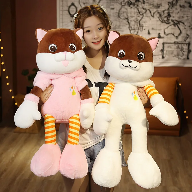 

60cm Cat Plush Toy Big Size Soft Stuffed Animal Pillows Dolls Kawaii Plushie Doll Cushion Home Sofa Decor Bolster Girls Gift