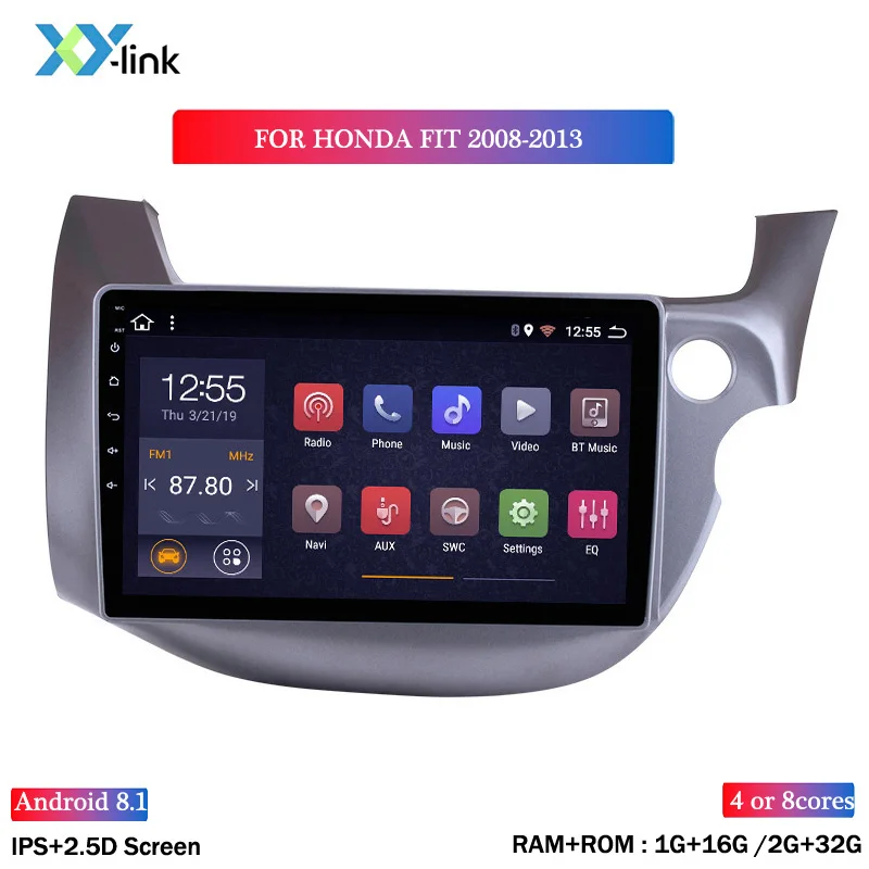 Android 8 1 автомобильный Dvd Gps мультимедийный плеер 10 дюймов для Honda FIT 2008-2013 RHD