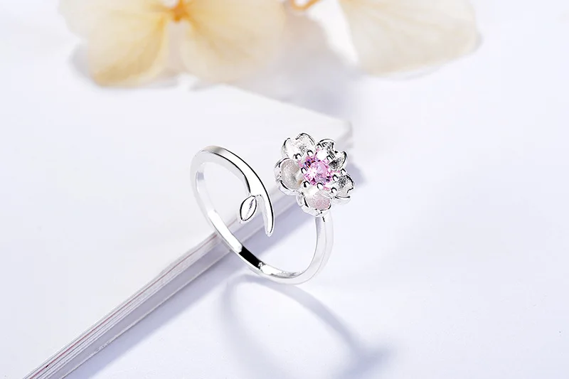 Pink Кольца из нержавеющей стали для женщин, корейская мода, капля воды, циркон, кольца для открытия, современные женские ювелирные изделия, регулируемое обручальное кольцо - Цвет основного камня: Pink