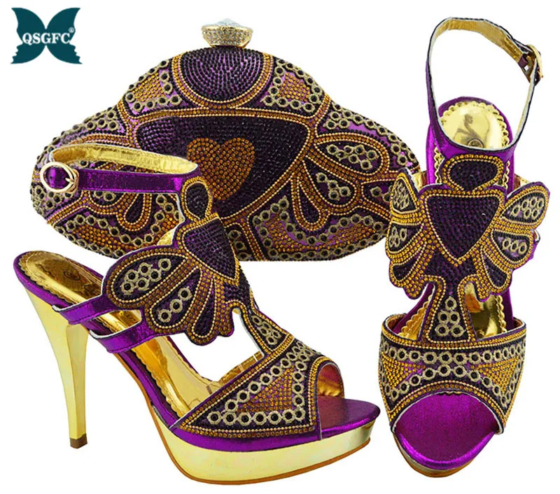 Новые модные свадебные комплекты из итальянских туфель и сумочки в африканском