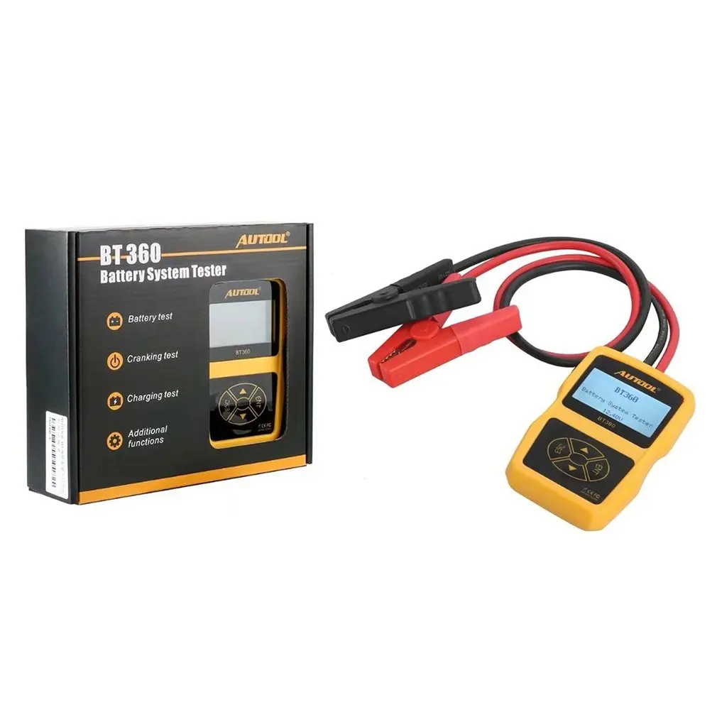

BT360 Battery Detector Automotive Cranking Lead Acid Battery Detector Portable Testing Device For Batteries