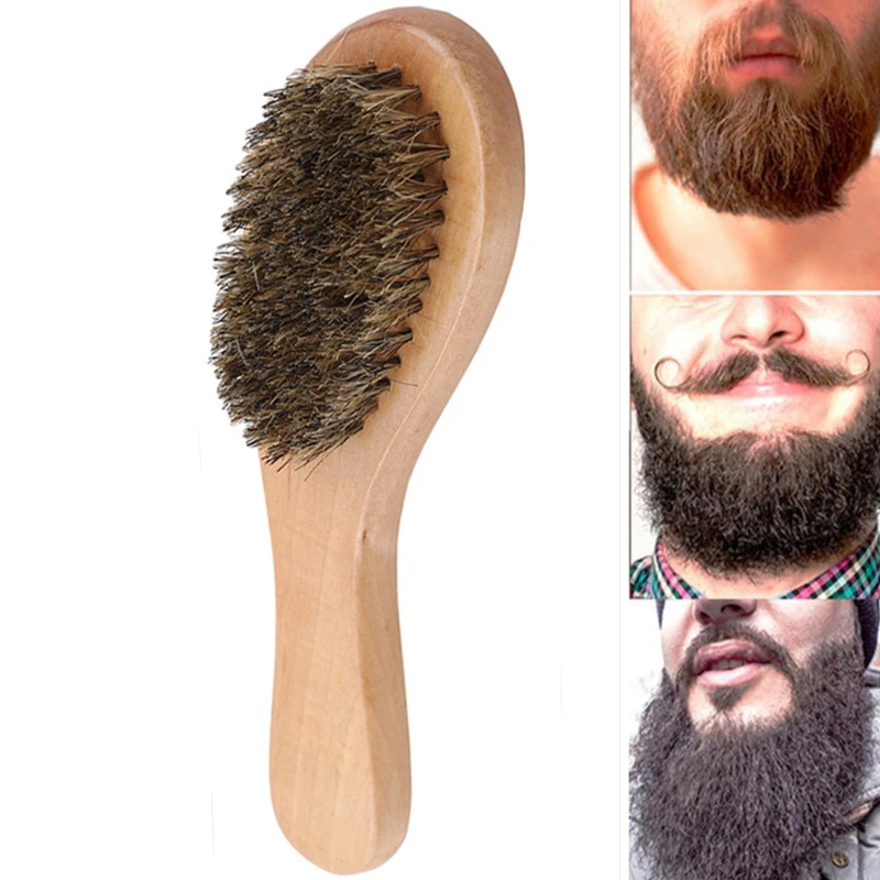 

Men Boar Hair Hairs Beard Mustache Brush Male Body Brush Shoes Brush Skin Care Maquiagem Hair Styling Accessories