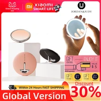 original xiaomi youpin jordanjudy led handheld vanity mirror round mini portable screen control induction portable vanity mirro