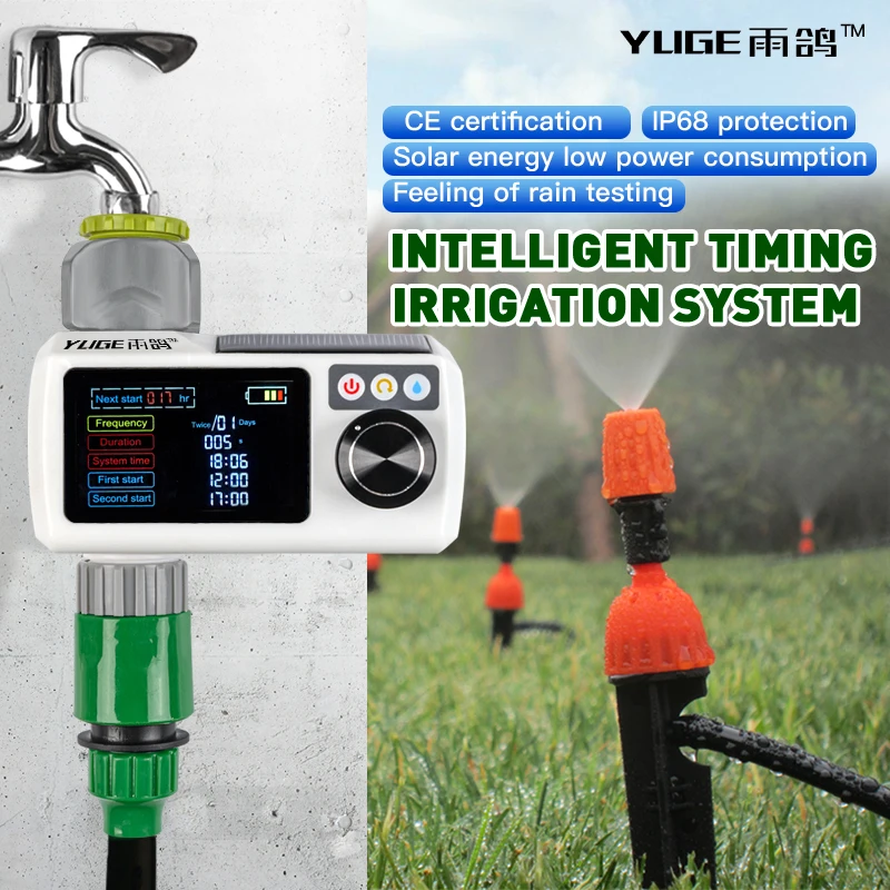 Automatic Watering Timer Irrigation System Solar Energy Greenhouse Mist Spray Cooling Garden | Дом и сад