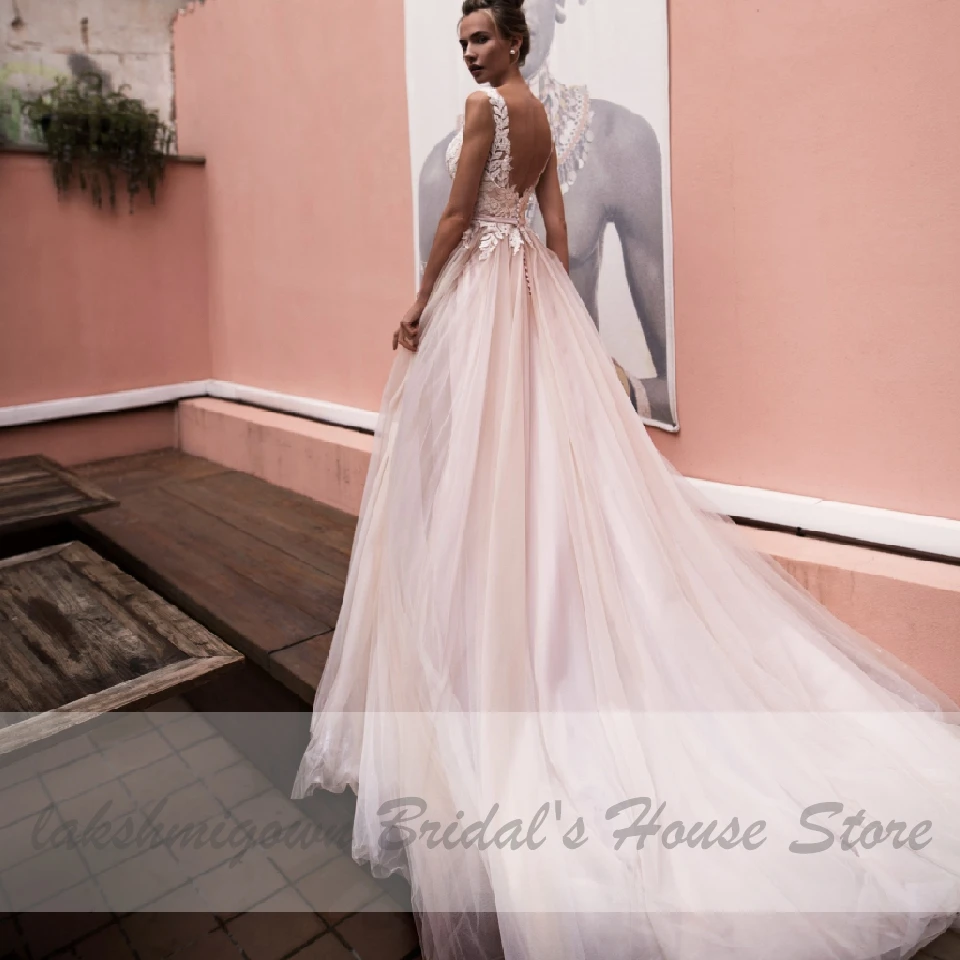 Свадебное платье в стиле бохо Пляжное Платье из тюля 2020 свадебное с открытой