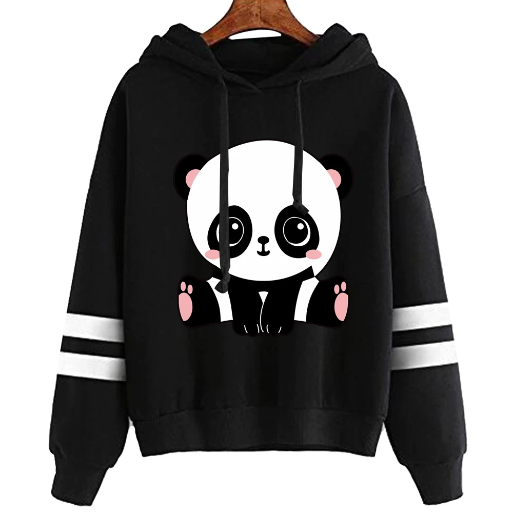 

Женская толстовка с капюшоном и принтом панды, зима 2022