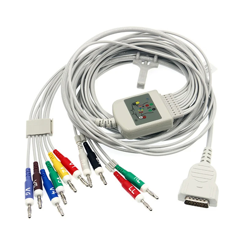 GE Marquette совместимый кабель для ЭКГ 10 проводов банан IEC MAC 400 1000 Microsmart M|ecg ecg|banana