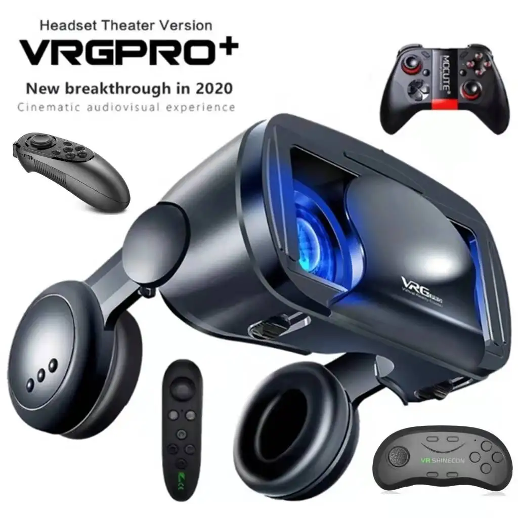 

Очки виртуальной реальности VRG PRO VR Smart, игровой шлем виртуальной реальности с креплением на голову, 3d-очки, линзы для мобильного телефона со ...