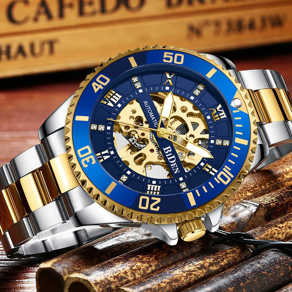 

Top Brand Business Hollow Mens Watches Fashion High Quality Waterproof Dive Automatic Mechanical Watch For Men Tourbillon Clocks