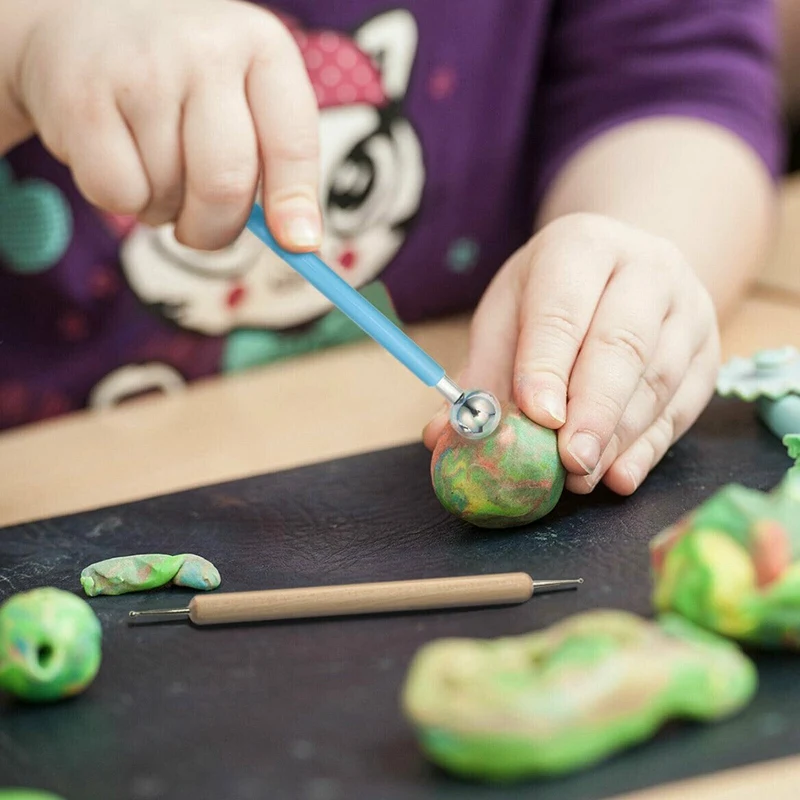 25 шт./компл. скульптурные инструменты с чехлом для детской керамической