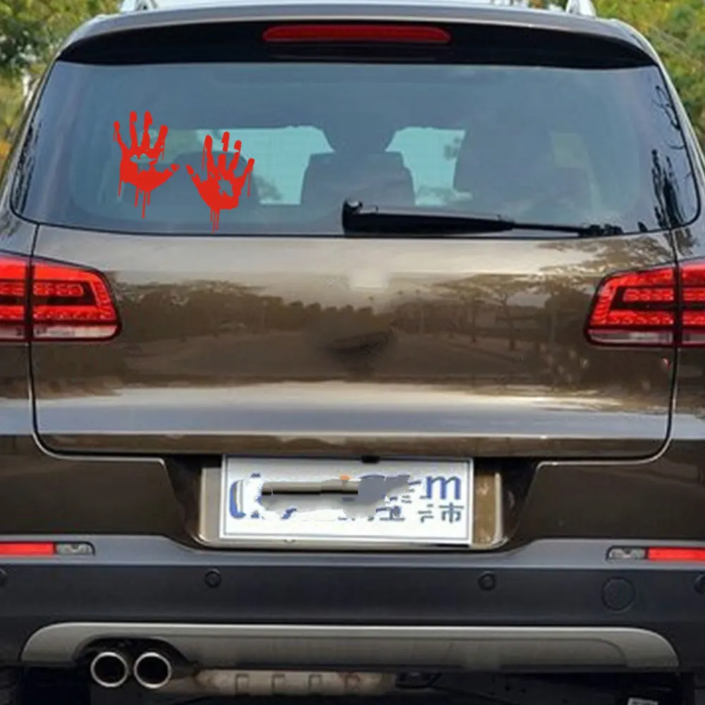 1 пара креативные автомобильные наклейки отражающие водостойкие хэндпринт