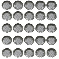 afbc 25pcs stainless steel egg tart mold round shape fluted design cupcake baking molds reusable metal muffin baking cups