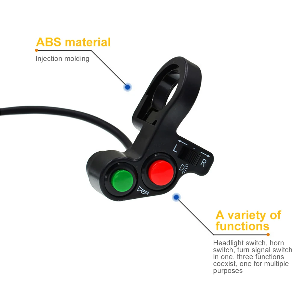 

New Motorcycle Handlebar Switch Electric Bike Scooter Horn Turn Signals On/Off Button Light Switch Car Motorcycle Accessories