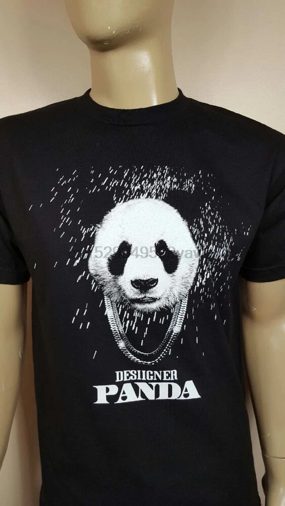 Черная футболка Desiigner с пандой альбом Пабло Канье большой Шон бэйт | Мужская