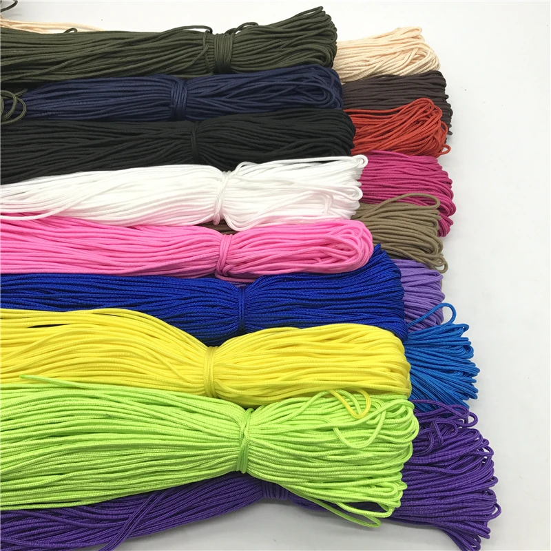 

10Yards/Lot 2mm Solid Parachute Cord Lanyard Rope Mil Spec Type One Strand Climbing Camping Survival Equipment Paracord