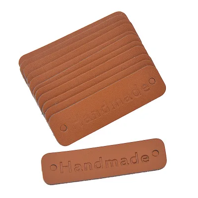 12pcs brown 12/36 шт. ручной работы из искусственной кожи этикетки для одежды инструменты для шитья "сделай сама"; комплект из туфель бирки для аксессуаров материалов - Цвет: 12pcs brown