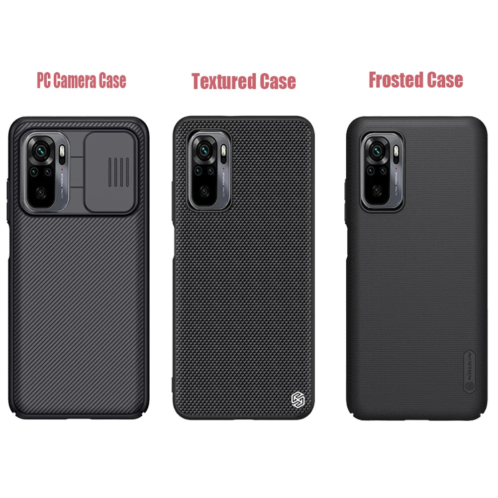 for Xiaomi Mi 12 11T 11i 11 Lite POCO F3 X3 Redmi Note 10 Pro Max 10T 5G Case NILLKIN Camera Lens Protect Frosted Textured Cover