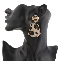 2020 new womens earrings fashion geometry lrregular leopard print earrings for women accessories brides wedding party jewelry