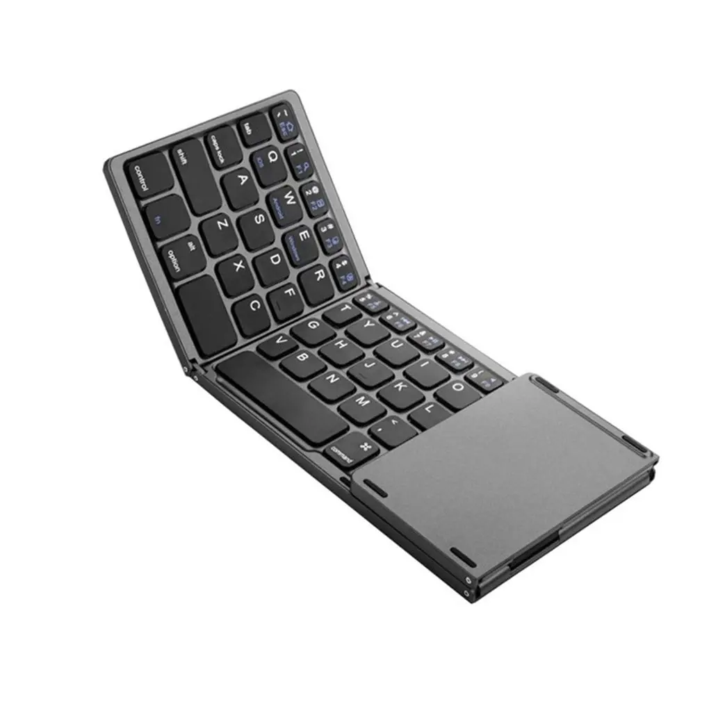 

Three Foldable Bluetooth Wireless Keyboard Mini Portable Ultra Thin Touchpad Suitable for Laptops Tablet PC Mobile Phones